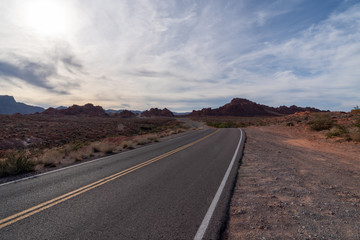 Highway in national park in Utah
