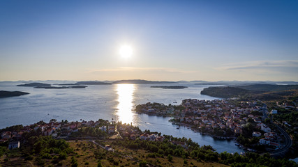 Beautiful aerial mediterranean view in Croatia