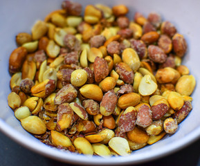 Dry Roasted Peanuts Close Up