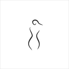 woman line illustration vector nude shape