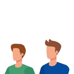 young lovers couple avatars characters