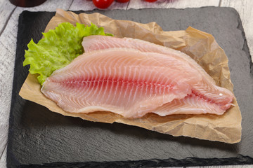 Raw tilapia fish