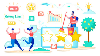 Social Media Marketing for Getting Hearts, Stars.