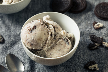Homemade Chocolate Cookes and Cream Icecream