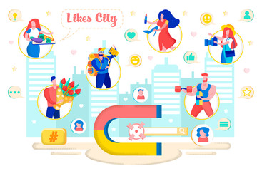 City with Different People Profiles Attract Users.