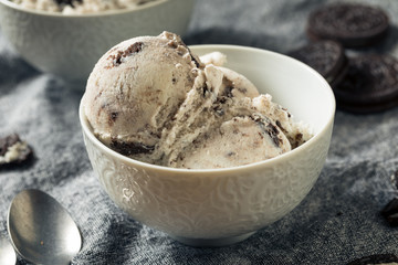 Fototapeta na wymiar Homemade Chocolate Cookes and Cream Icecream