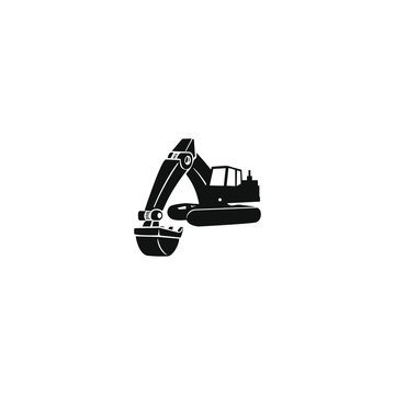 excavator icon logo designs image