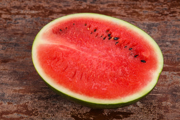 Ripe sweet juicy Half watermelon