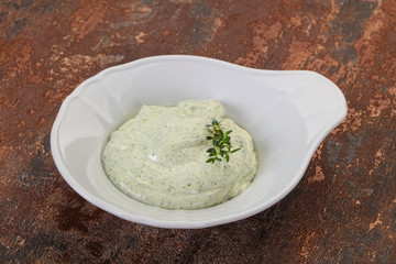 Cottage cream snack with herbs