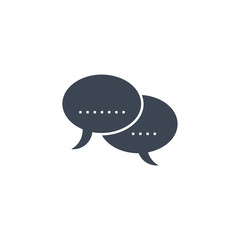 Speech Bubble Flat related vector glyph icon.