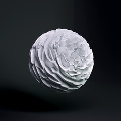 Volume, abstract, relief form. 3d illustration, 3d rendering.