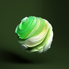 Volume, abstract, relief form. 3d illustration, 3d rendering.