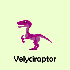 velociraptor dinosaur colored icon. Can be used for web, logo, mobile app, UI, UX