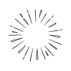 Obraz premium Hand drawn cartoon water explosion doodle. Vector illustration