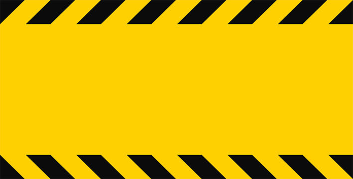 Yellow warning stripe template. Vector illustration