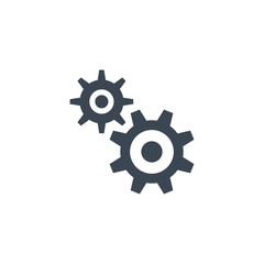 Gear related vector glyph icon.