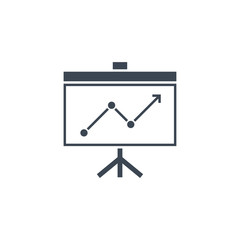 Presentation Bilboard related vector glyph icon.