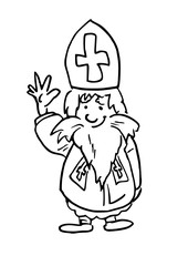 Black and white coloring drawing