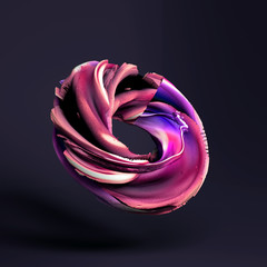 Volume, abstract, relief form. 3d illustration, 3d rendering.