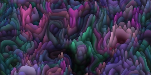 Smooth waxy spikes like melted wax or coral or organic surfac