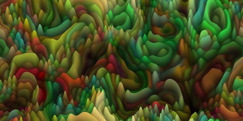 Smooth waxy spikes like melted wax or coral or organic surfac