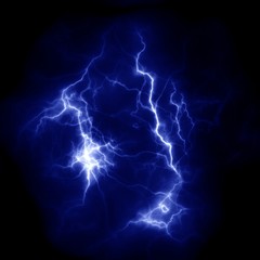 Lightning Thunderbolt template for design. Electric discharge in the sky