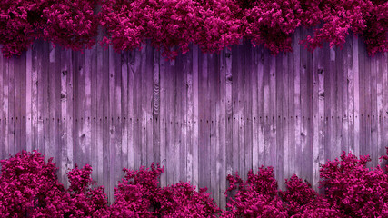 Summer banner, tree and leaves. 3d illustration, 3d rendering.