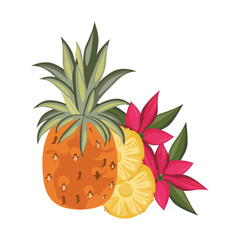 delicious fresh citrus pineapple cartoon