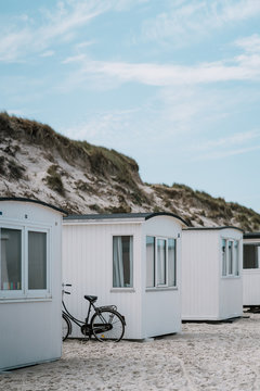 Beach Houses and abandoned bicycle