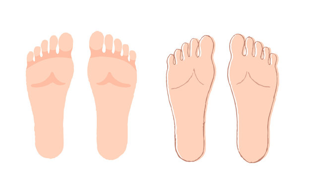 Illustration of two patterns of soles