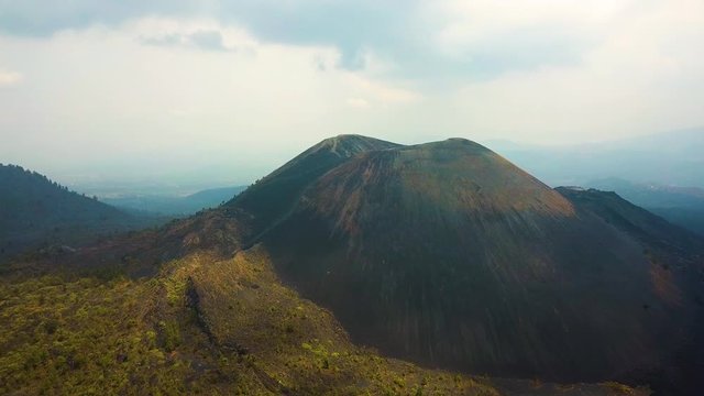 paricutin volcano and forest aerial