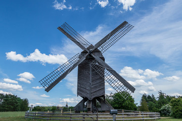 The Landscape and old  windmill in Germany