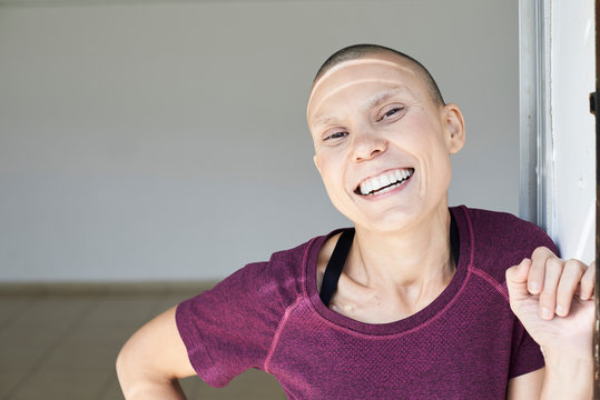 Portrait happy woman.