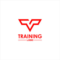 t initial modern logo design