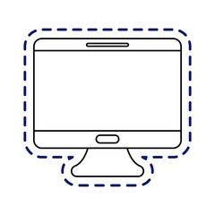 desktop computer technology isolated icon