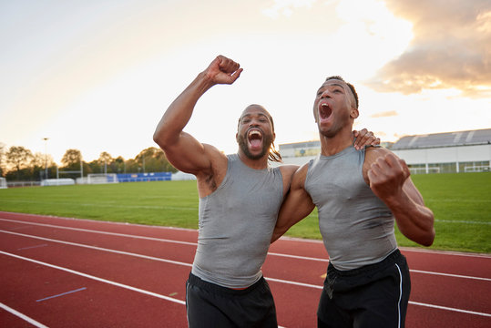 Runners celebration