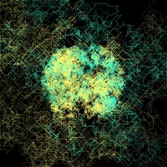 Abstract technology vector illustration with big data spreading