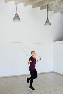 Sportswoman fighting cancer.