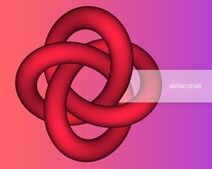 Abstract 3d mathematical object - complex torus. Can be used as design element