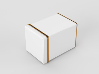 Tea caddy mockup. Studio packshot. 3D rendering.