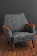 Vintage armchair, made in denmark, upholstered furniture,