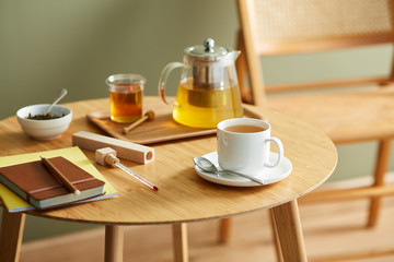 Delicious tea with honey.