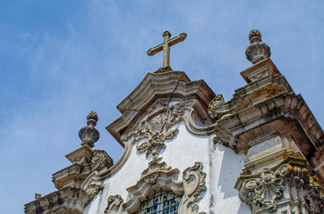 Fototapeta na wymiar Rococo chapel of As Malheiras in Viana do Castelo, northern Portugal