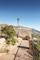 Fototapeta na wymiar courtyard on a mountain top view