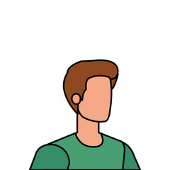 young and casual man character