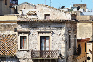 Fototapeta na wymiar Urban architecture in Italy,Sicily.Sightseeing photo
