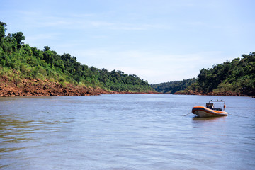 Fototapeta na wymiar river and boat