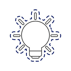 patch of light bulb invention isolated icon
