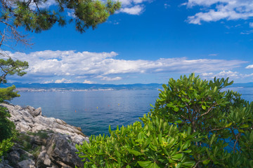 Fototapeta na wymiar Wild beach of the Adriatic sea in Croatia