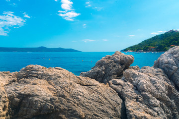Wild beach of the Adriatic sea in Croatia